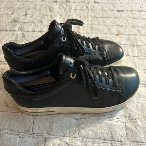 BIRKENSTOCK BEND BLACK LEATHER MID SOLE MADE IN PORTUGAL MENS SNEAKERS 44/11 - Picture 1 of 8
